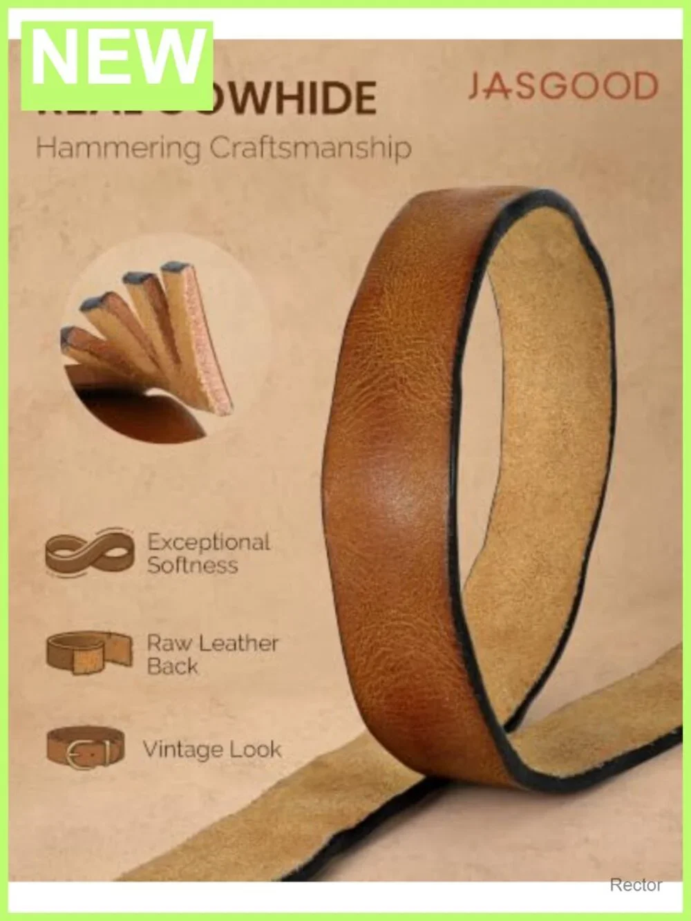 Genuine Leather Women's Belt Full Grain Real Leather with Brass Buckle